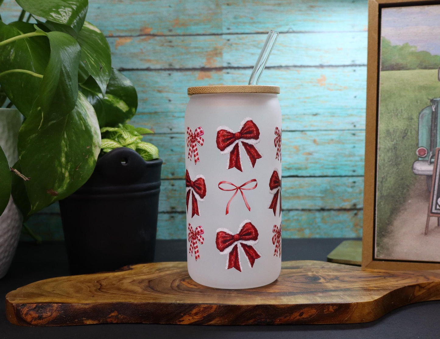 Cute Bow Glass Mug
