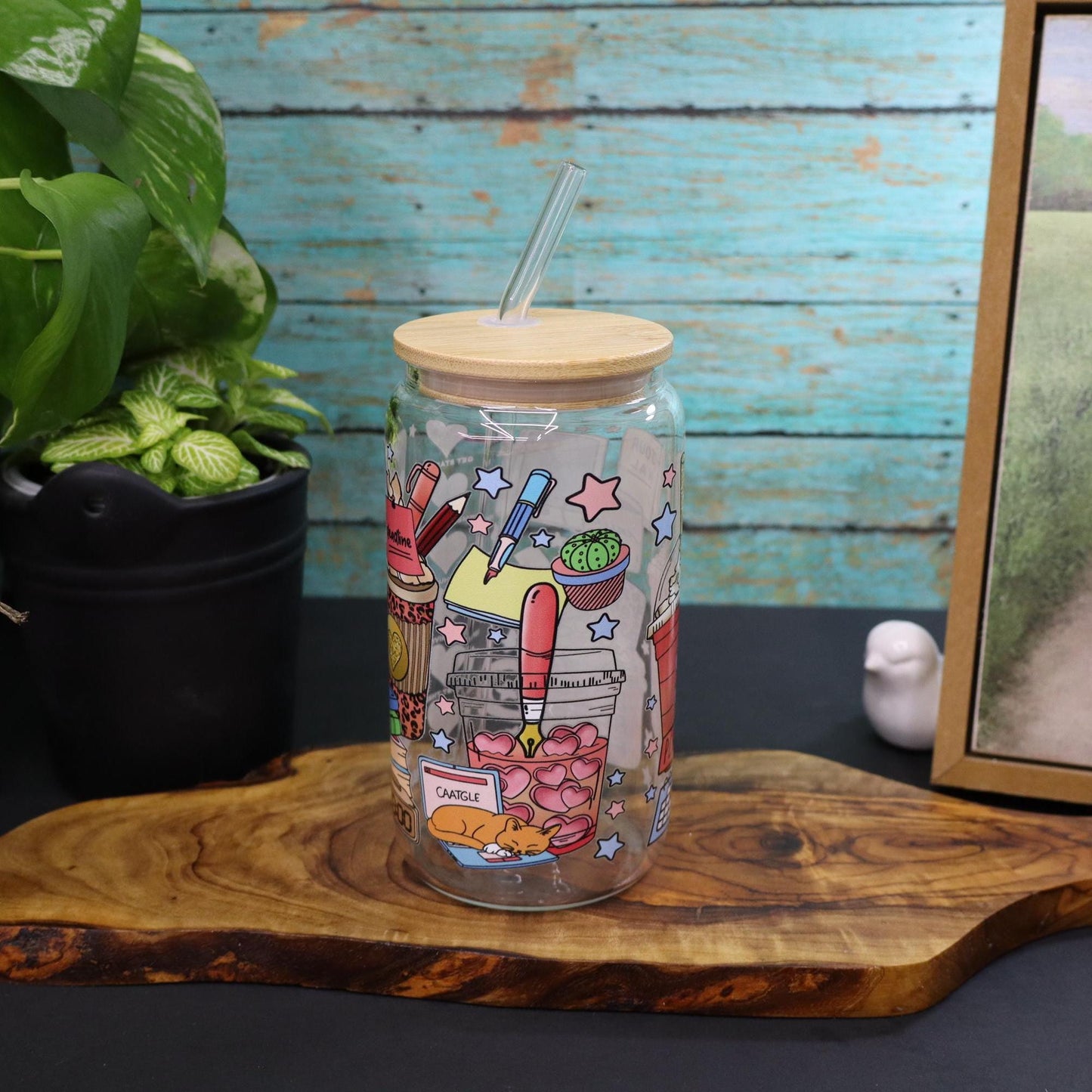 Boss Babe Fuel Clear Glass Mug 16 oz