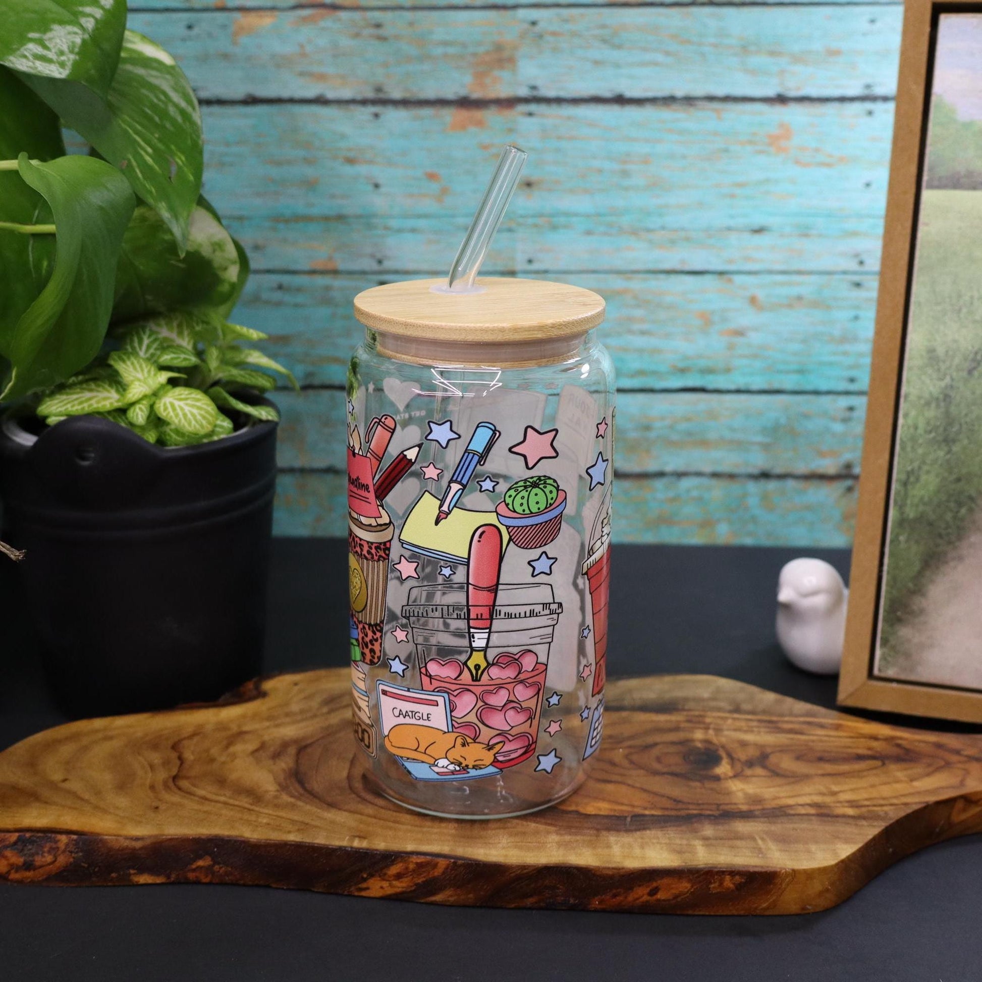 Boss Babe Fuel Clear Glass Mug 16 oz