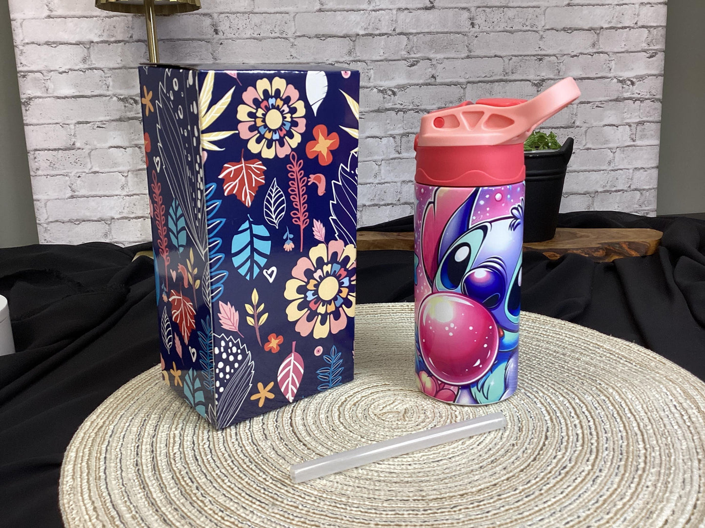Stitch 12 oz Tumbler, Birthday Gift, Cute Stitch colorful Cup