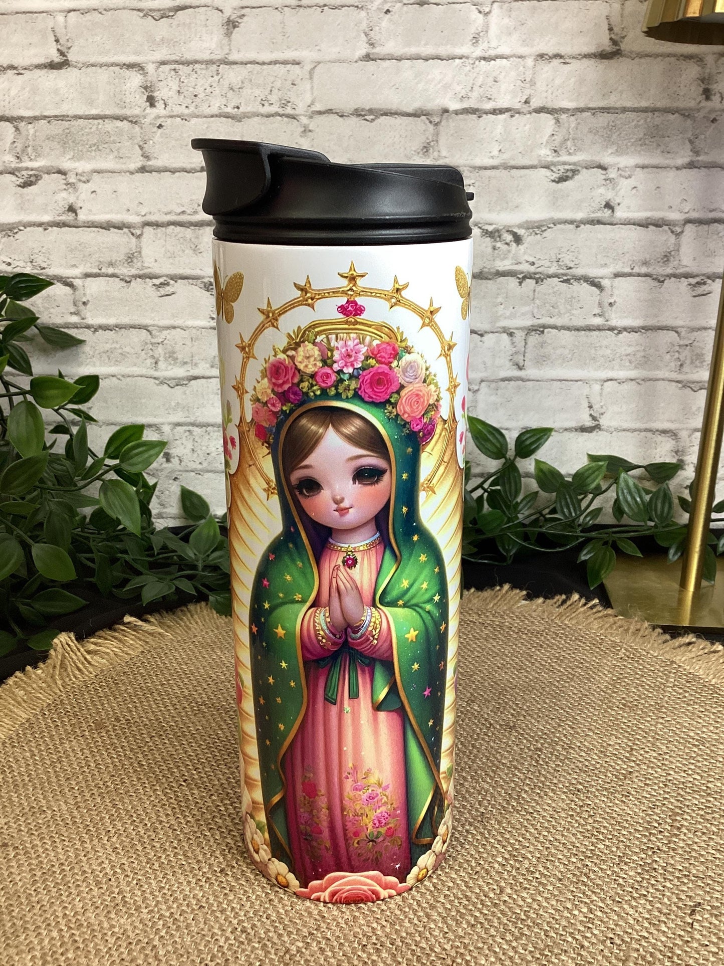 Virgen de Guadalupe Tumbler: 20 oz Insulated Stainless Steel