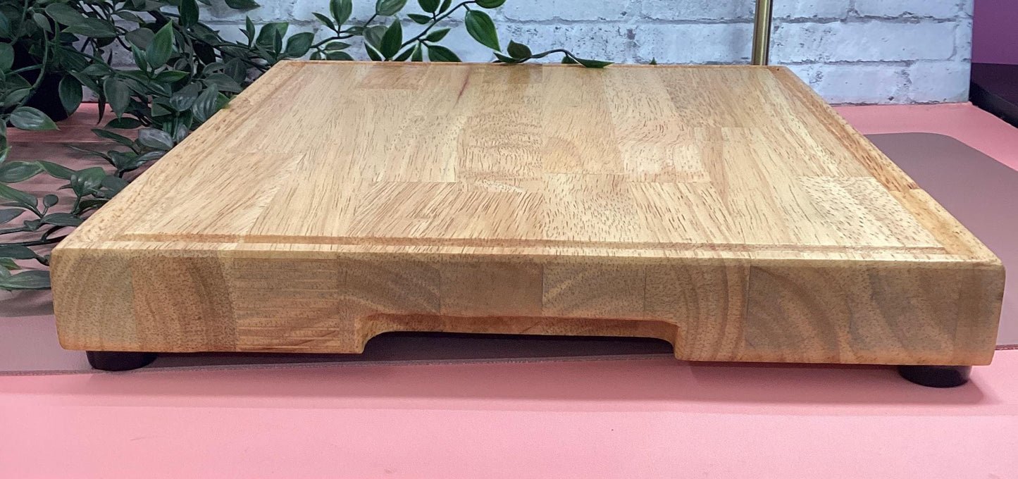 Acacia Wood Cutting Board: 15" x 12" Rustic Kitchen Decor