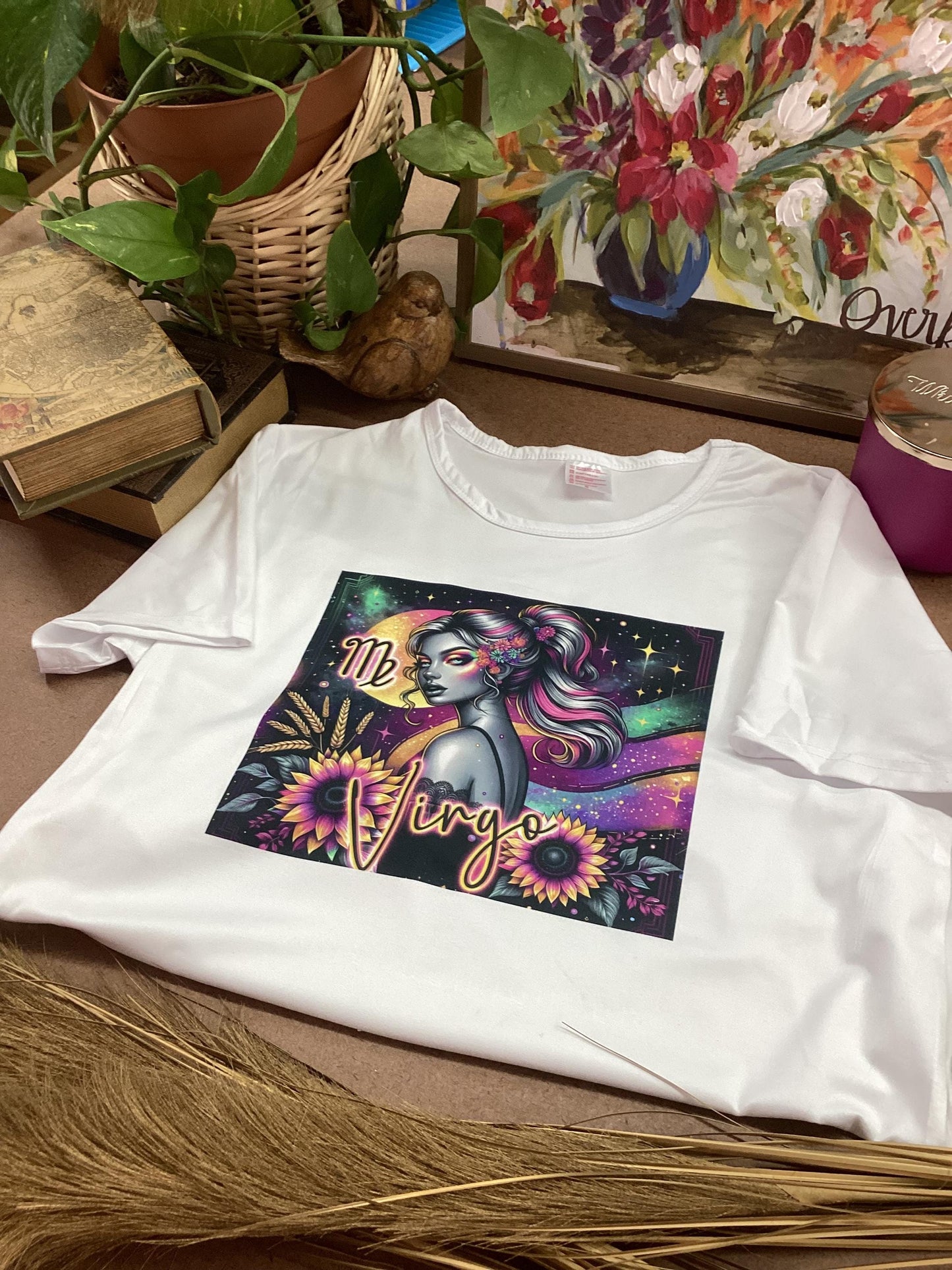Virgo Zodiac Sign White t-shirt small size