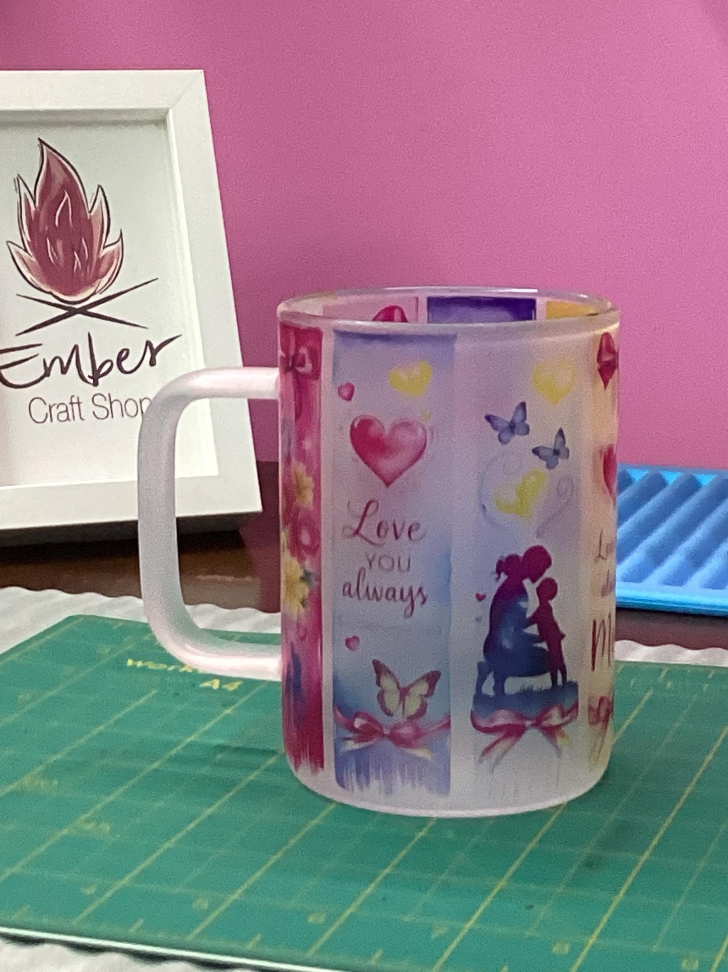 Beautiful “Love You Always Mom” Frozen Mug 16 oz Cute colorful "Love you Always" Coffee Mug