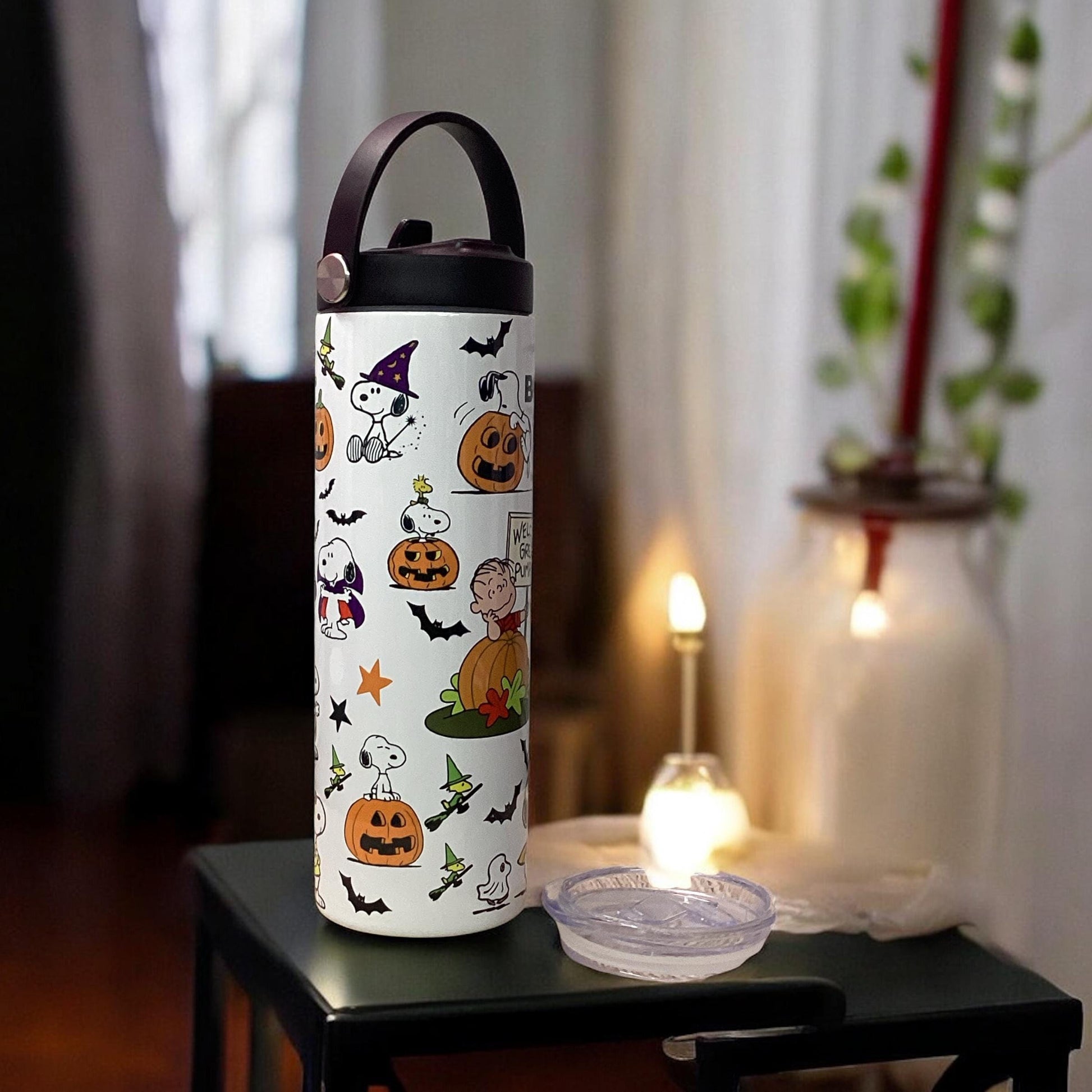 Snoopy Halloween 20oz Tumbler: Peanuts Stainless Steel Travel Mug