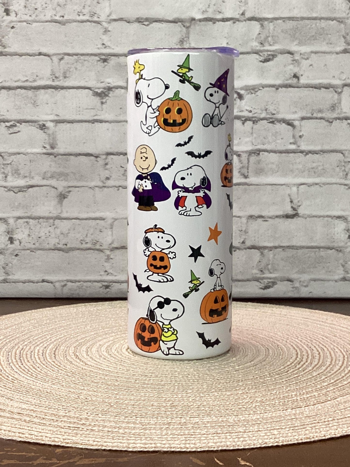 Snoopy Halloween 20oz Tumbler: Peanuts Stainless Steel Travel Mug