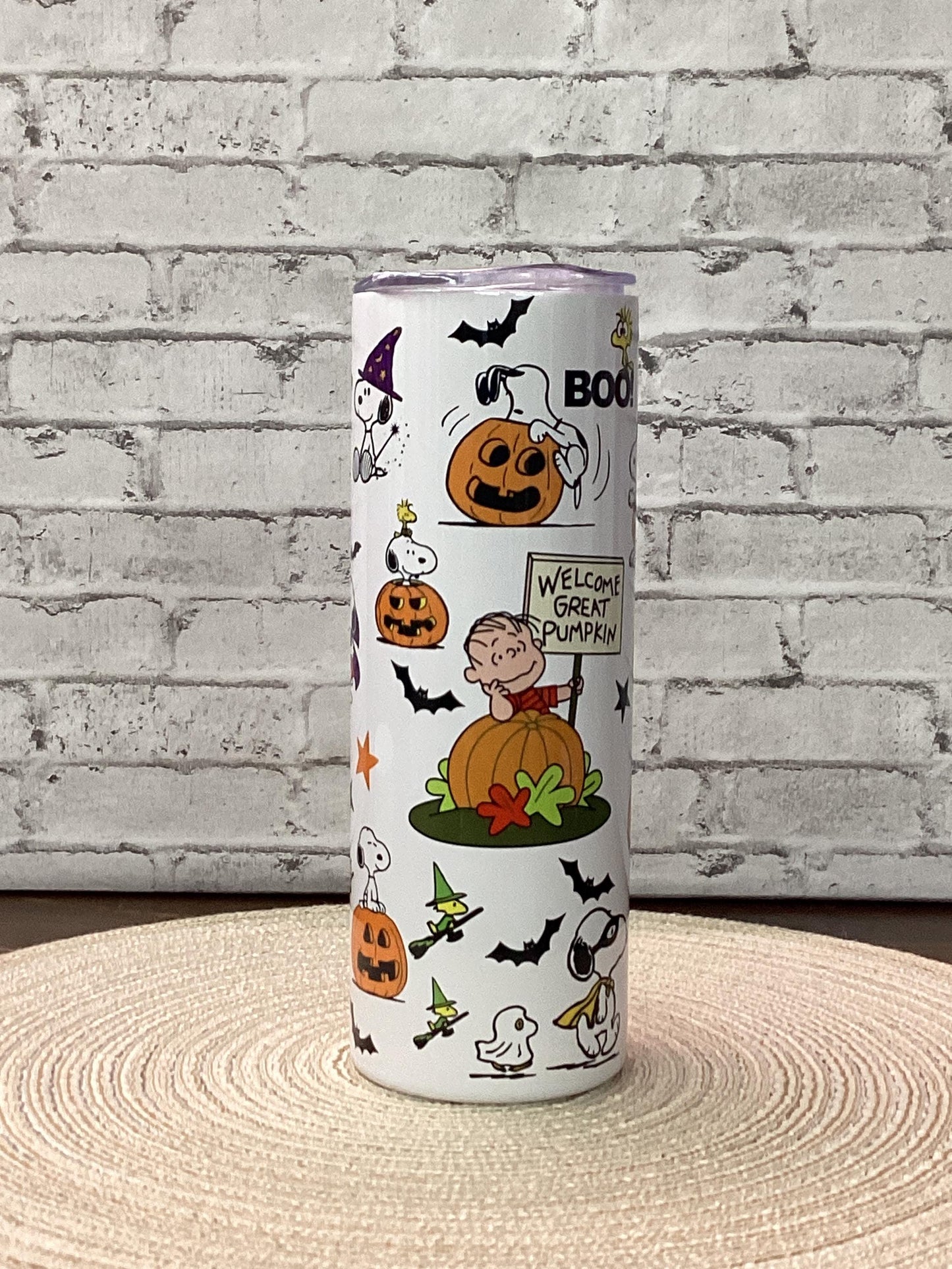 Snoopy Halloween 20oz Tumbler: Peanuts Stainless Steel Travel Mug
