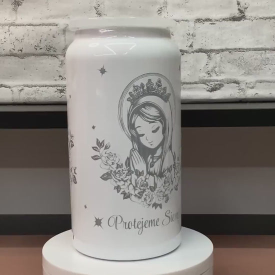 Virgencita Protégeme Siempre Laser Engraved Stainless Steel Tumbler - 16oz