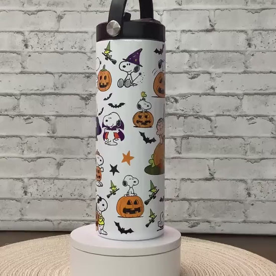 Snoopy Halloween 20oz Tumbler: Peanuts Stainless Steel Travel Mug