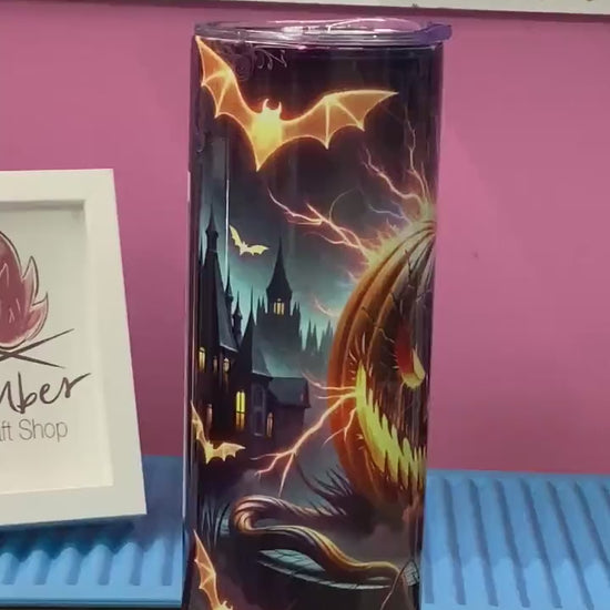 Spooky Pumpkin Halloween 20 oz Tumbler: Halloween Lovers Gift