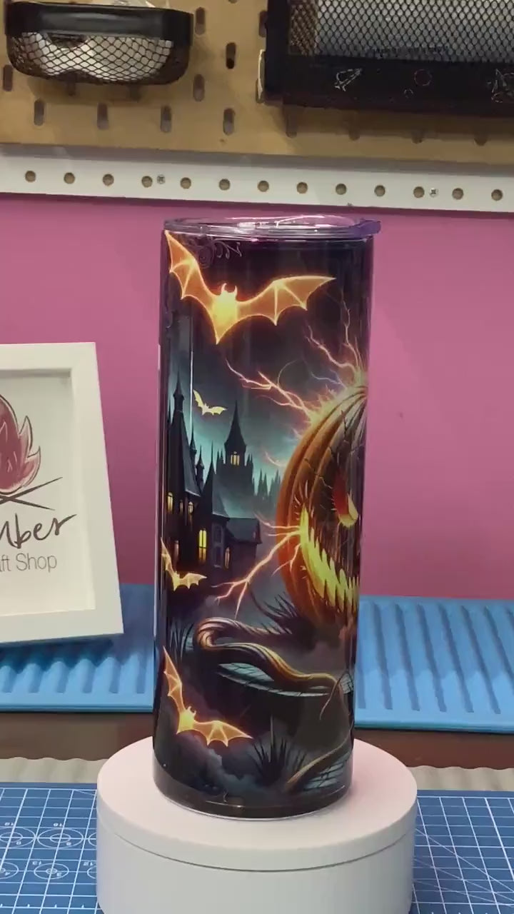 Spooky Pumpkin Halloween 20 oz Tumbler: Halloween Lovers Gift